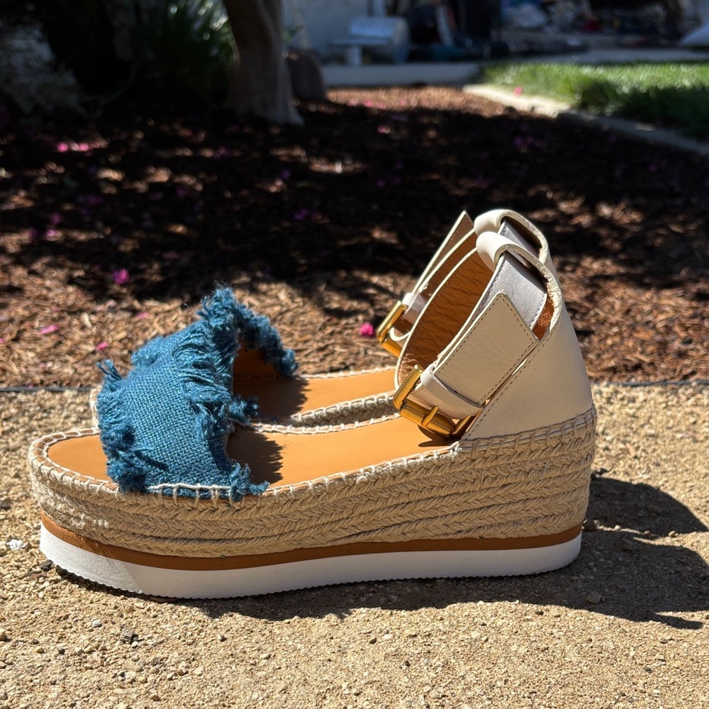 See By Chloe Glyn Espadrille Wedge, Authentic. Like New. 38